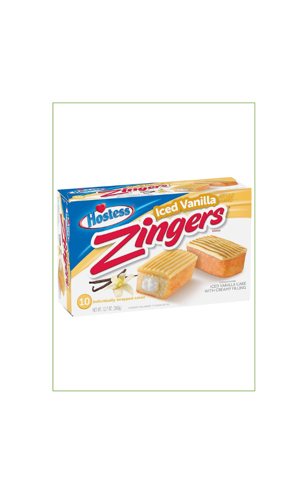 Hostess Zingers Iced Vanilla 360g (6x 10 Stk)