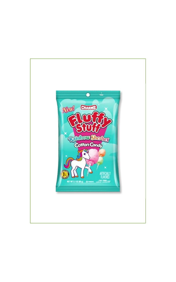 Charms Fluffy Stuff Rainbow Sorbet Cotton Candy (24 x 71g)