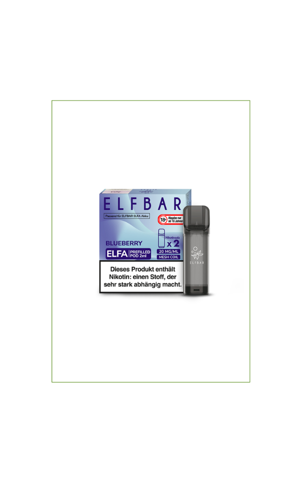 Elfbar Elfa Prefilled Pod Blueberry Sour Raspberry 2er Pack je 2ml (10 Stk)