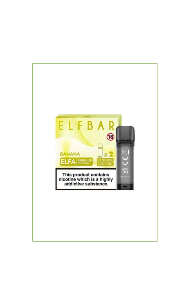 Elfbar Elfa Prefilled Pod Banana 2er Pack je 2ml (10 Stk)