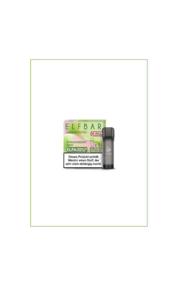 Elfbar Elfa Prefilled Pod Strawberry Kiwi 2er Pack je 2ml (10 Stk)